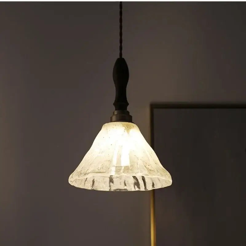 Japan style walnut and white glass led pendant light dining room