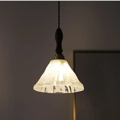 Japan style walnut and white glass led pendant light dining room