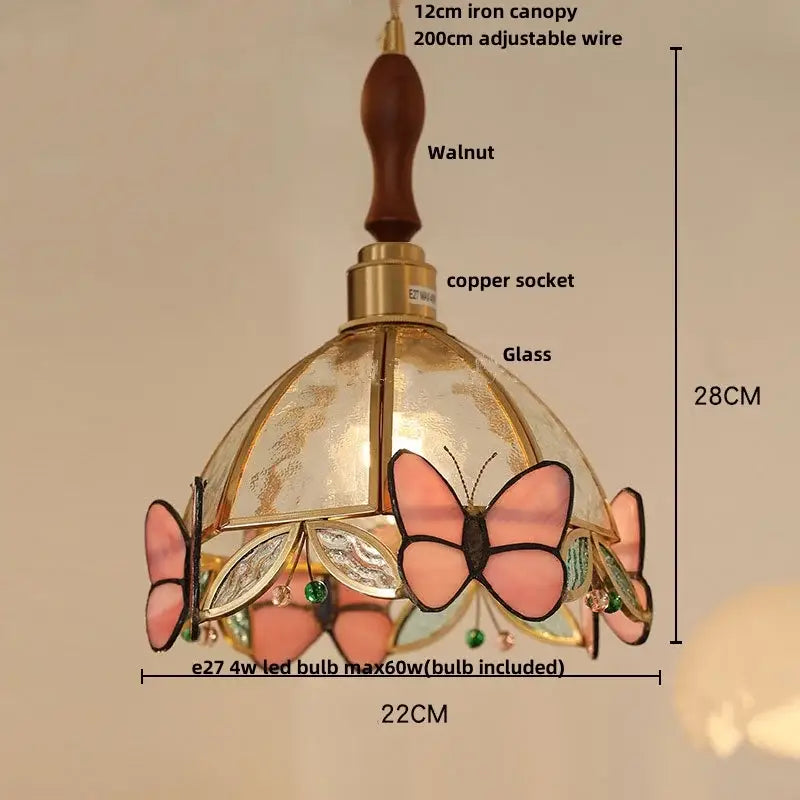 Japan style walnut and white glass led pendant light dining room