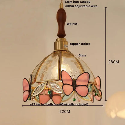 Japan style walnut and white glass led pendant light dining room