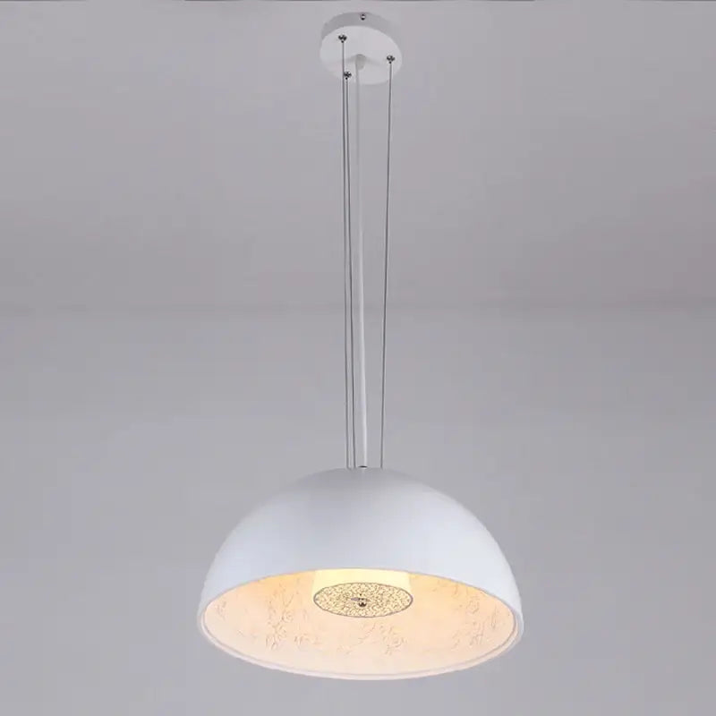 Modern floral relief led pendant light dining room dome chandelier