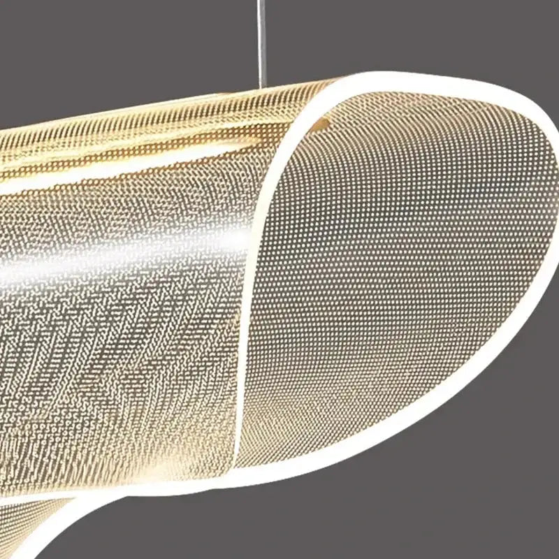 Modern black wave led pendant light for dining room