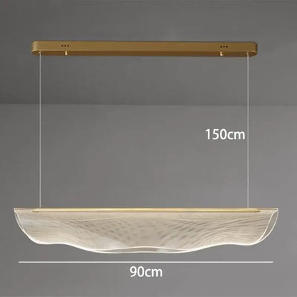 Modern black wave led pendant light for dining room