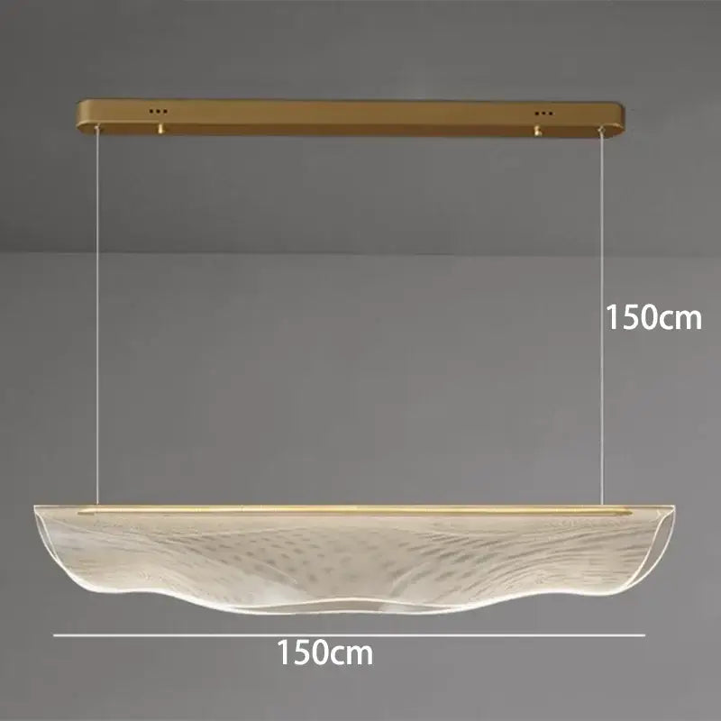Modern black wave led pendant light for dining room