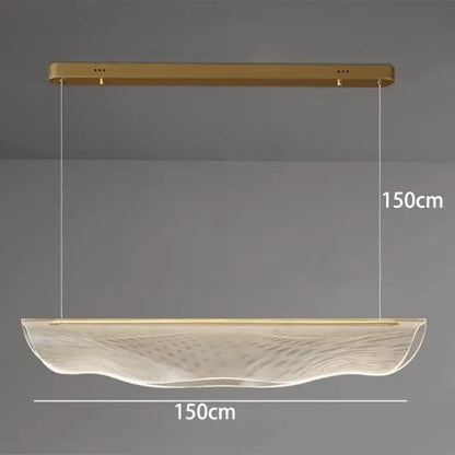 Modern black wave led pendant light for dining room