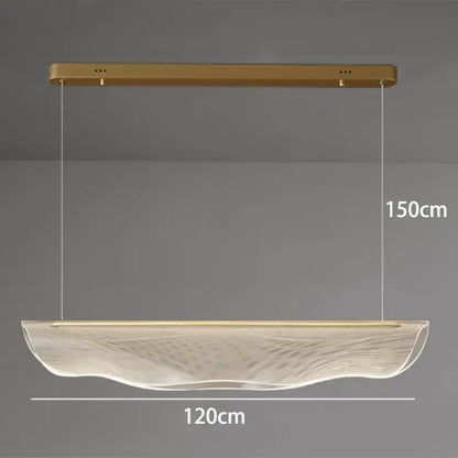 Modern black wave led pendant light for dining room