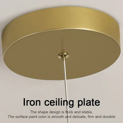 Modern gold geometric led pendant light for dining room