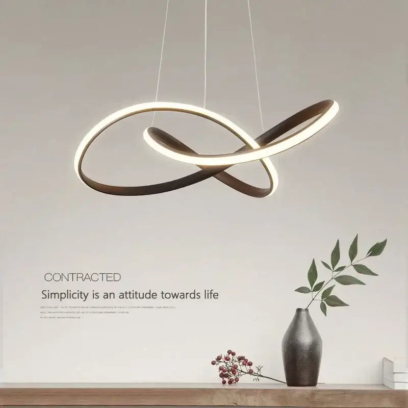 Modern minimalist white led pendant light for living room
