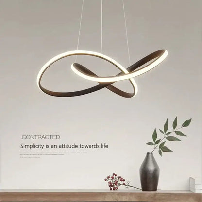 Modern minimalist white led pendant light for living room