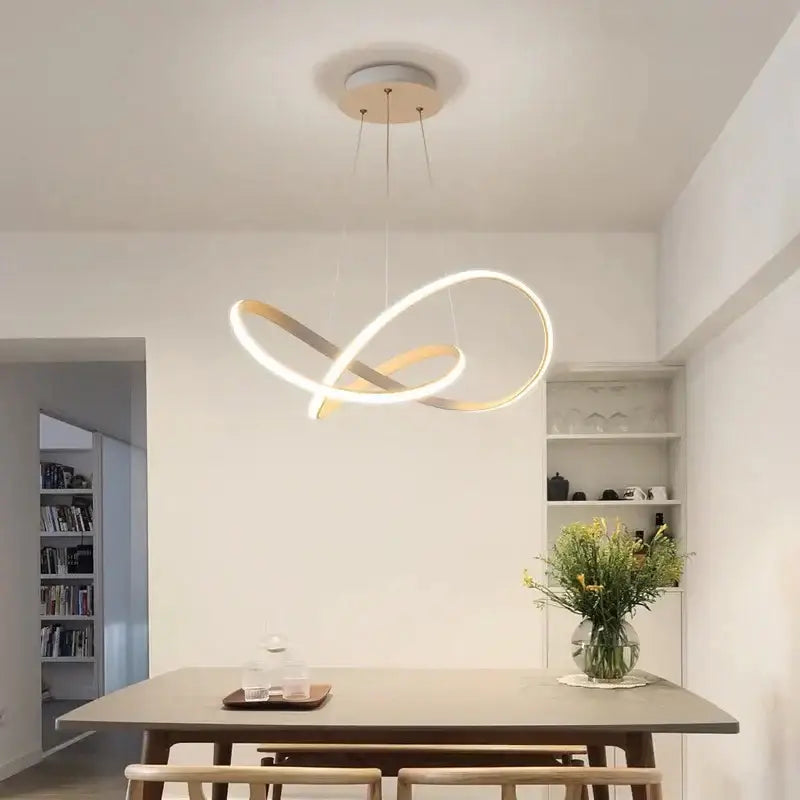 Modern minimalist white led pendant light for living room