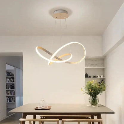 Modern minimalist white led pendant light for living room