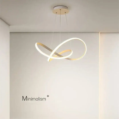 Modern minimalist white led pendant light for living room