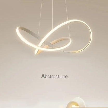 Modern minimalist white led pendant light for living room