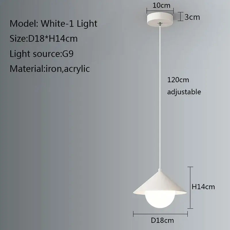 Modern black & gold geometric led pendant light for dining room