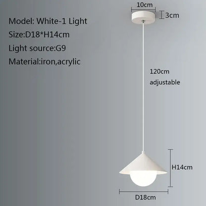 Modern black & gold geometric led pendant light for dining room