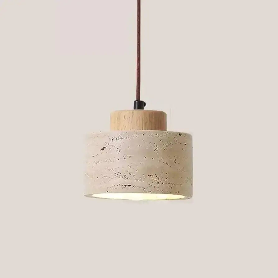 Minimalist beige & dark brown led pendant light kitchen luminaire