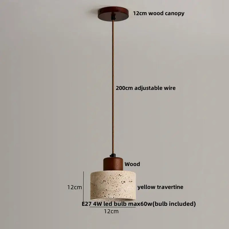 Minimalist beige & dark brown led pendant light kitchen luminaire