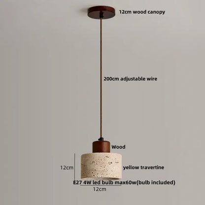 Minimalist beige & dark brown led pendant light kitchen luminaire