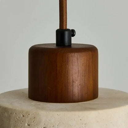 Minimalist beige & dark brown led pendant light kitchen luminaire