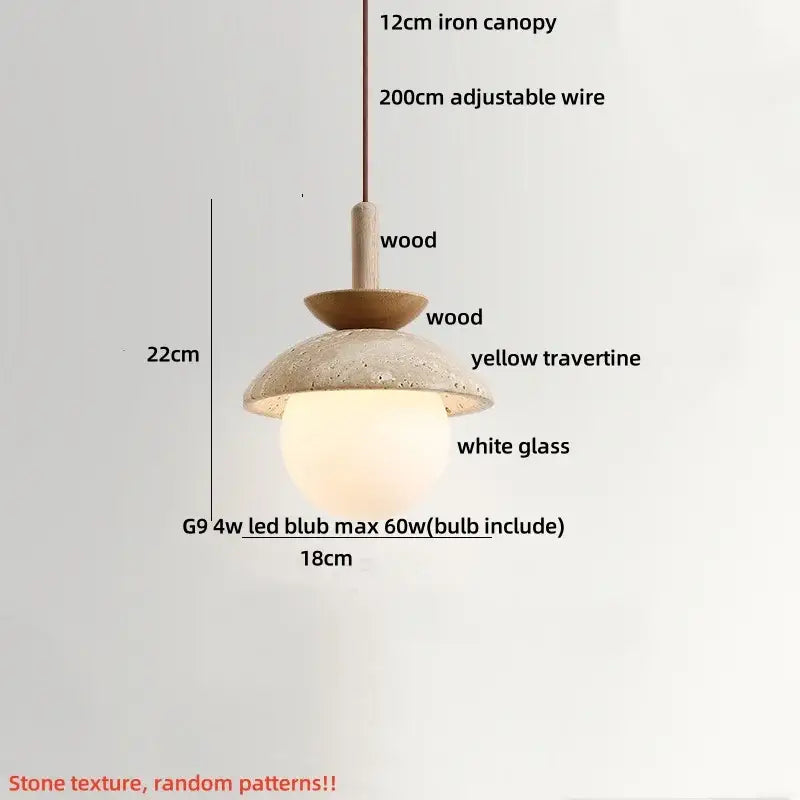 Modern concrete and glass led pendant light dining room