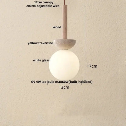 Modern concrete and glass led pendant light dining room
