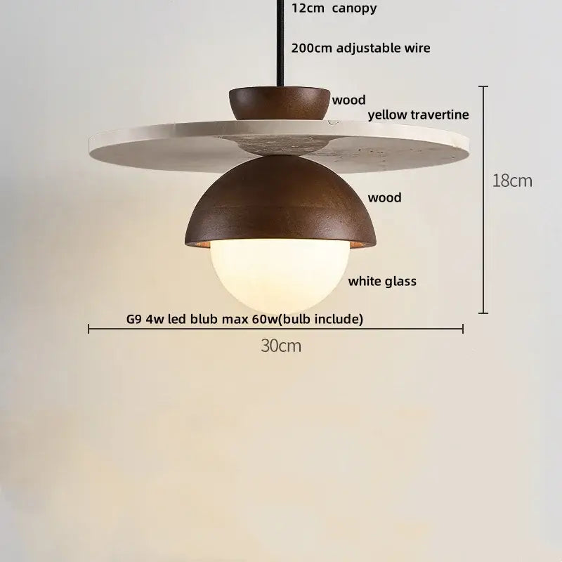 Modern concrete and glass led pendant light dining room