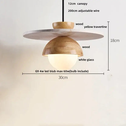 Modern concrete and glass led pendant light dining room