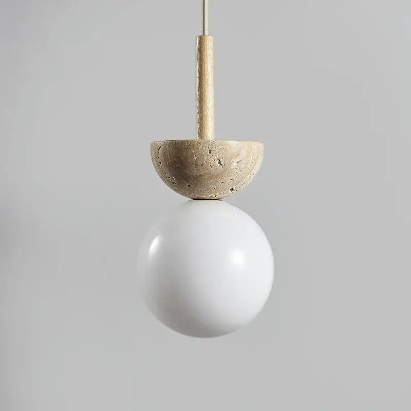 Modern concrete and glass led pendant light dining room