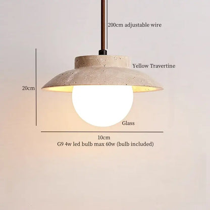Modern beige concrete and dark wood led pendant light dining room