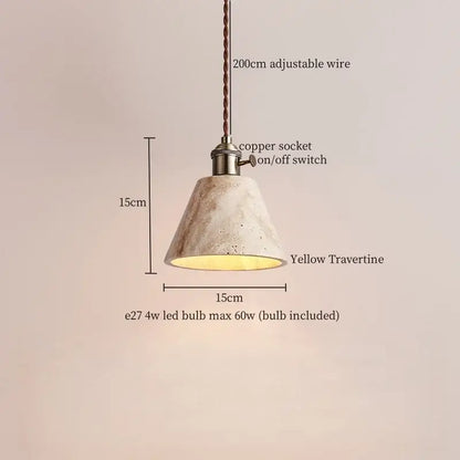 Modern beige concrete and dark wood led pendant light dining room