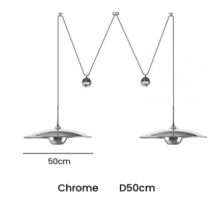 Modern gold disc led pendant lighting for dining room
