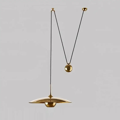 Modern gold disc led pendant lighting for dining room