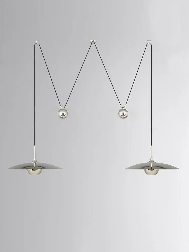 Modern gold disc led pendant lighting for dining room