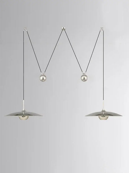 Modern gold disc led pendant lighting for dining room
