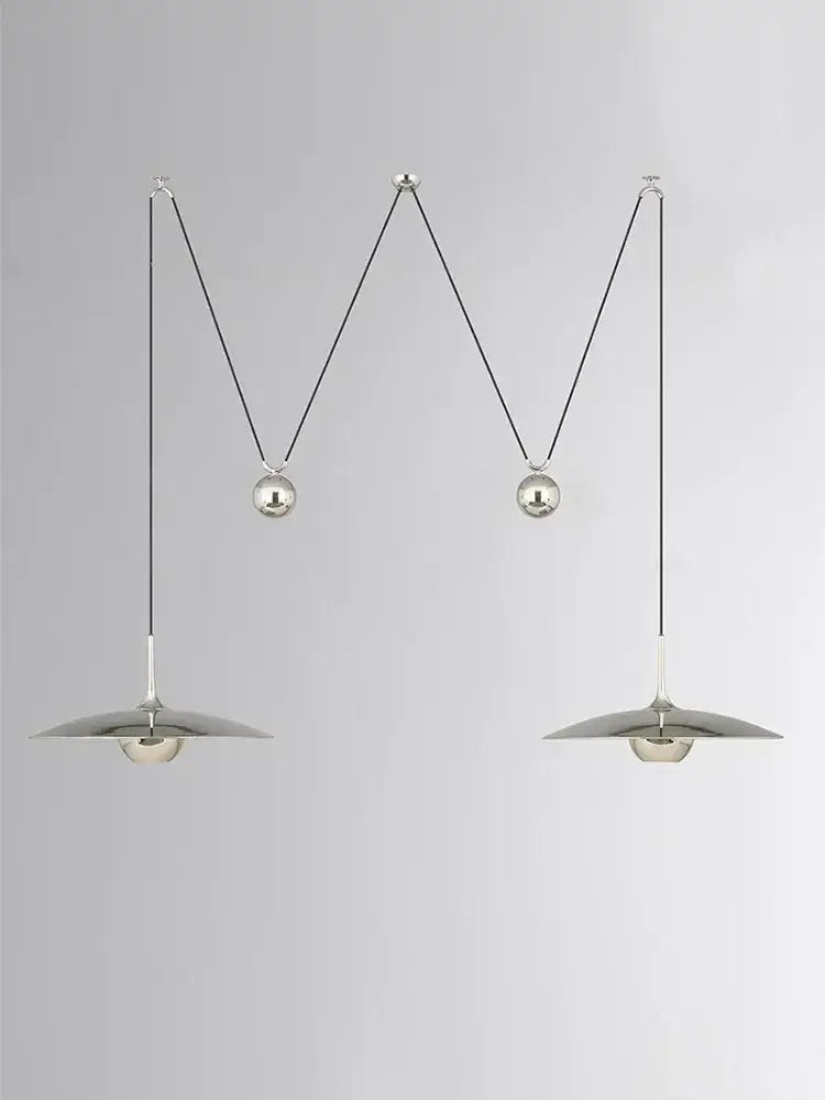 Modern gold disc led pendant lighting bedroom hanging lamp
