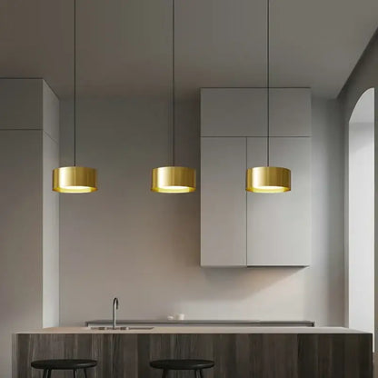 Modern cylindrical led pendant lights for kitchen and living room