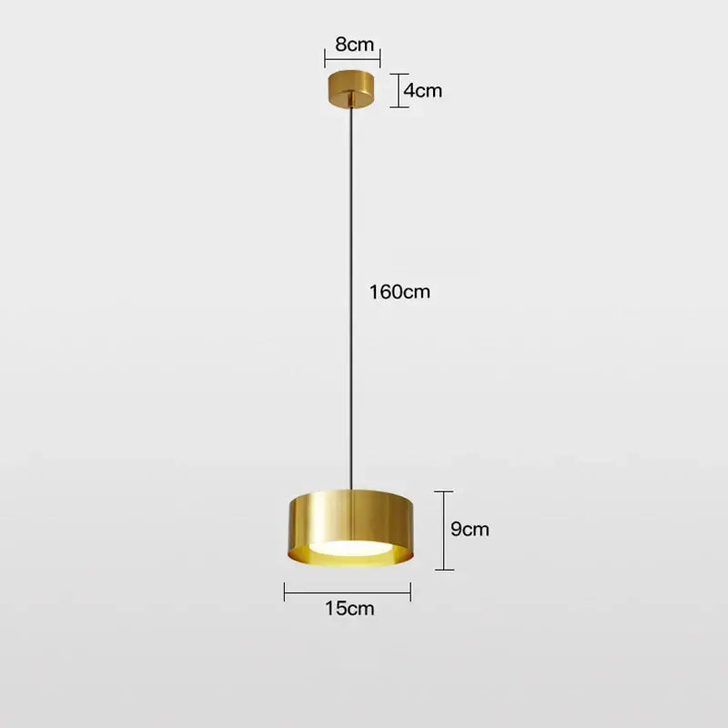Modern cylindrical led pendant lights for kitchen and living room