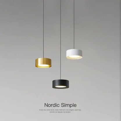 Modern cylindrical led pendant lights for kitchen and living room
