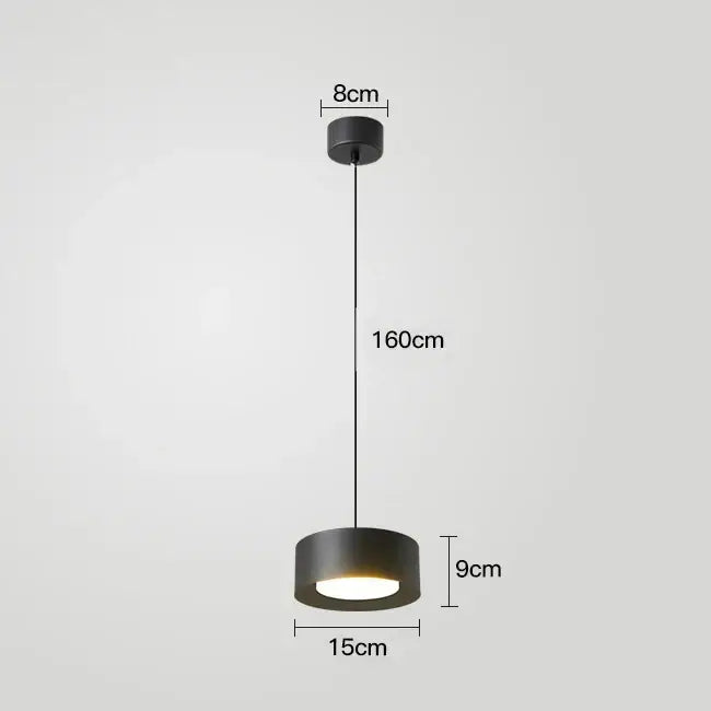 Modern cylindrical led pendant lights for kitchen and living room
