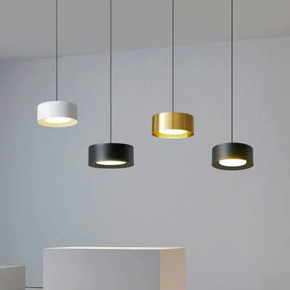 Modern cylindrical led pendant lights for kitchen and living room