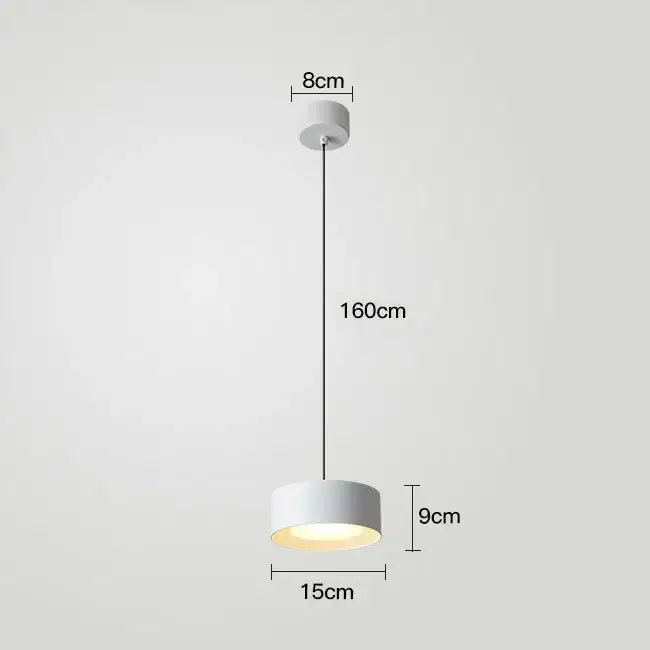 Modern cylindrical led pendant lights for kitchen and living room