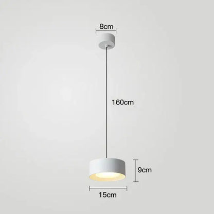 Modern cylindrical led pendant lights for kitchen and living room