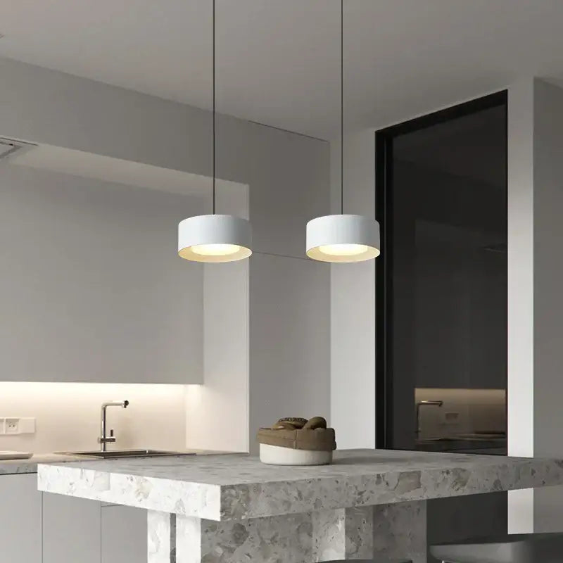Modern cylindrical led pendant lights for kitchen and living room