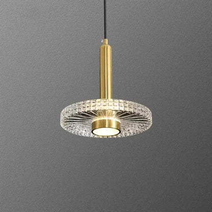 Modern gold circular led pendant lights dining room crystal chandelier