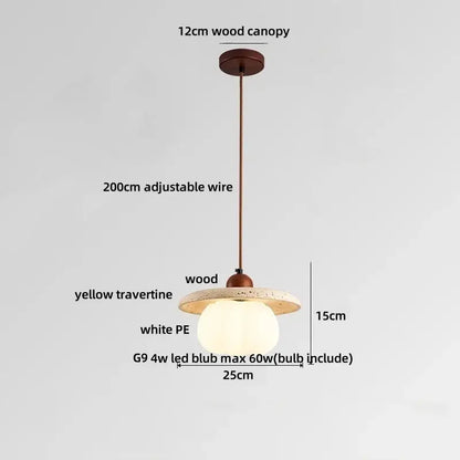 Modern beige concrete led pendant light for dining room