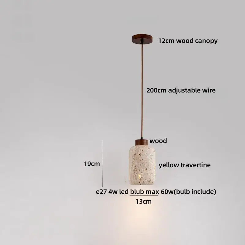 Modern beige concrete led pendant light for dining room