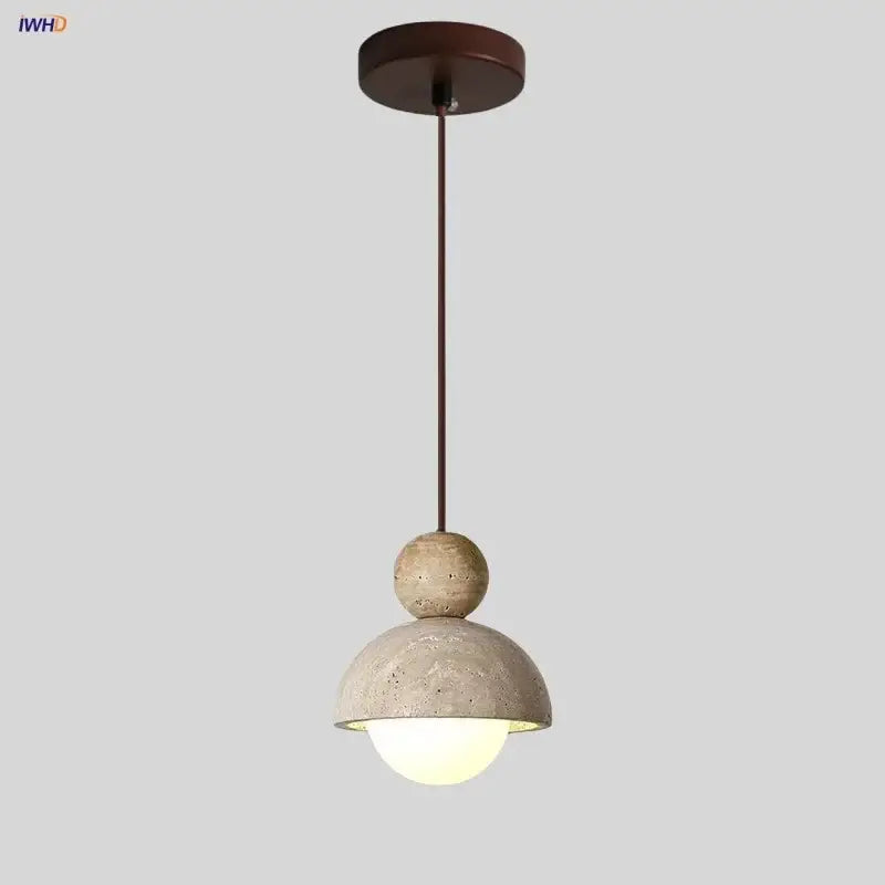 Modern beige concrete led pendant light for dining room