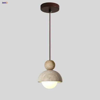 Modern beige concrete led pendant light for dining room