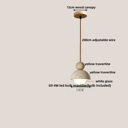 Modern beige concrete led pendant light for dining room