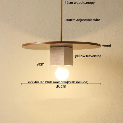 Modern beige concrete led pendant light for dining room